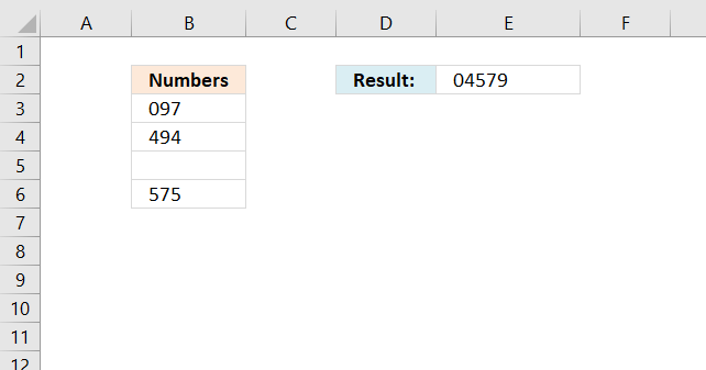 Sort and return unique distinct single digits from cell range3