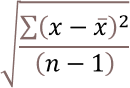 stdev formula