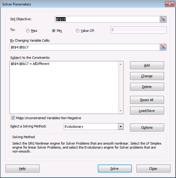 Solver Parameters