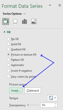 Use pictures in a column chart insert picture1