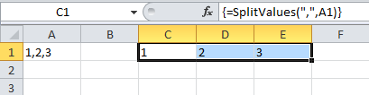 split values across columns