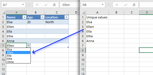 Add new items to a drop down list automatically