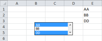 list box allow multiple values