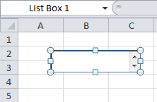 list box on a sheet