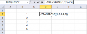 How to use the TRANSPOSE function