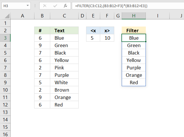 Excel 365 example dynamic array formulas