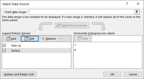 How to add horizontal line to chart edit x axis values for the second series5