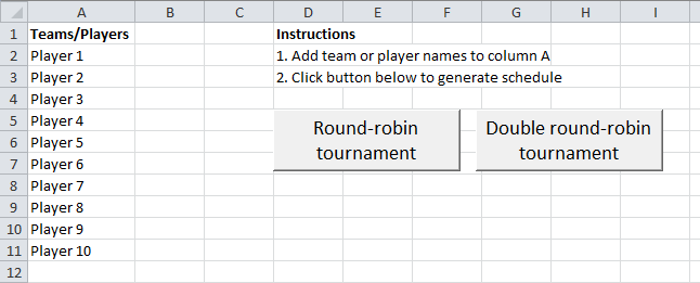 How To Generate A Round-Robin Tournament