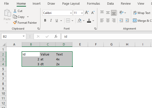 Convert Excel Table to normal range3