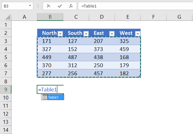 reference excel table data