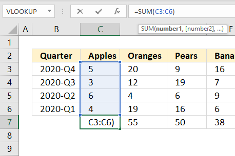 SUM function shortcut key