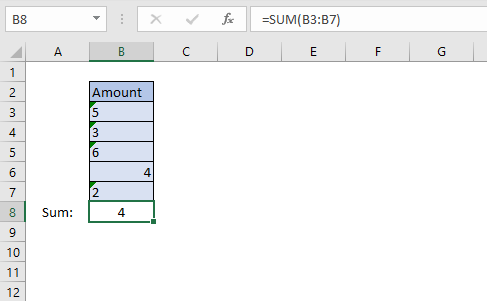 SUM function sum numbers stored as text