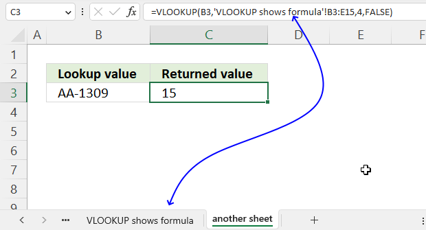 VLOOKUP another sheet
