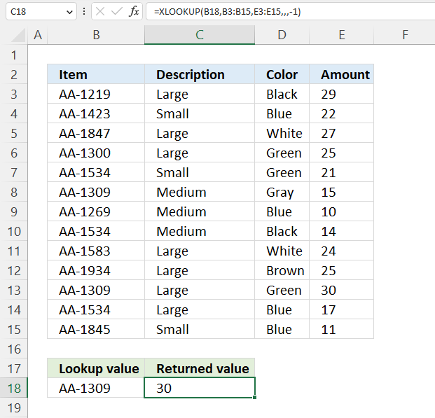 VLOOKUP function backwards