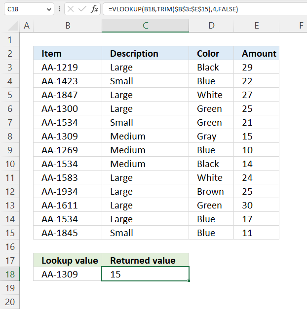 VLOOKUP function cant find value1