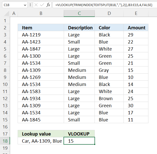 VLOOKUP part of text