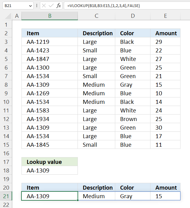 VLOOKUP return multiple columns