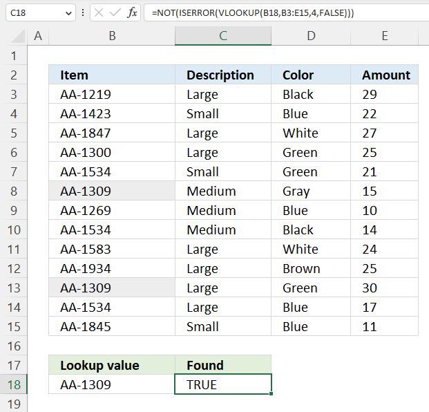 VLOOKUP true false