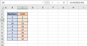 How to use the SUM function