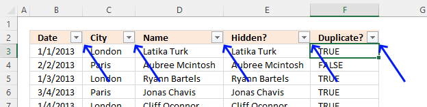 Filter duplicate values using criteria Autofilter2