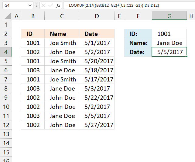 Find the last matching value in an unsorted table OR logic