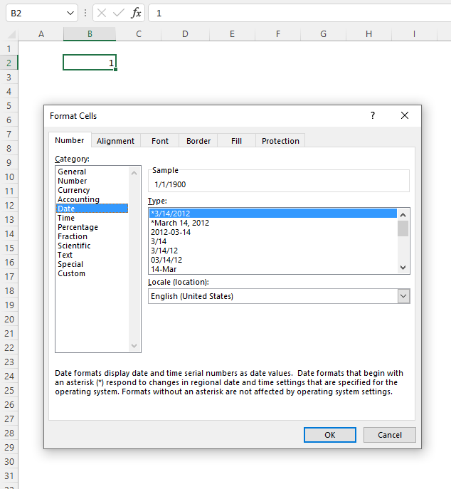 Excel Dates explained