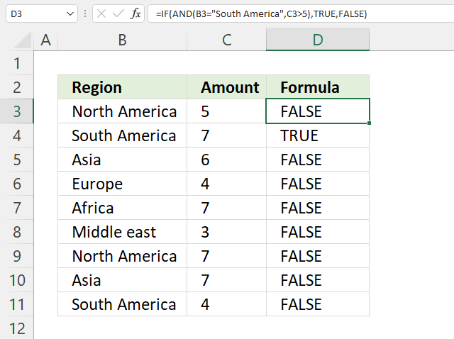 IF function with AND function