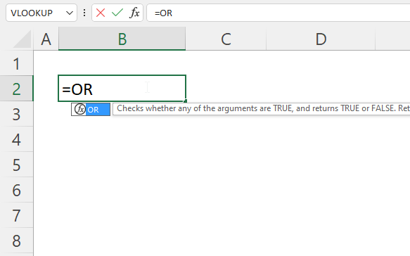 OR function syntax