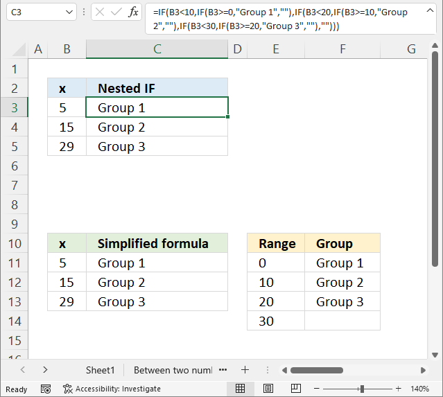 Simplify nested if functions numerical ranges1