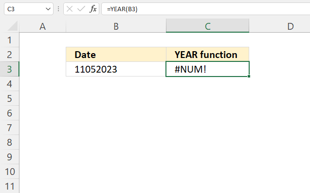 YEAR function NUM error