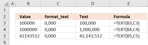 How to use the TEXT function