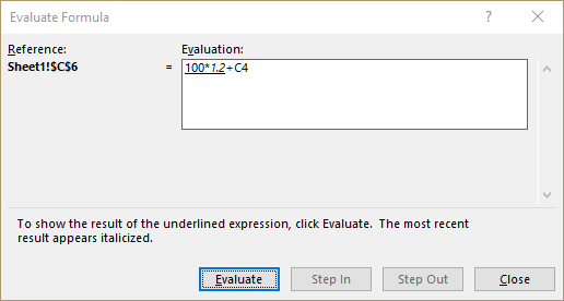 Formula not working evaluate formula tool1