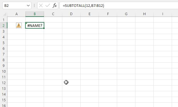 Formula not working name error