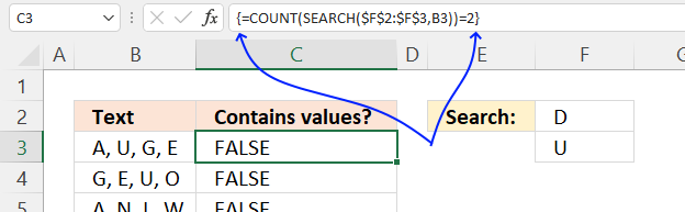 If cell contains multiple values array formula