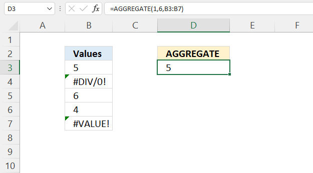 AGGREAGTE function average