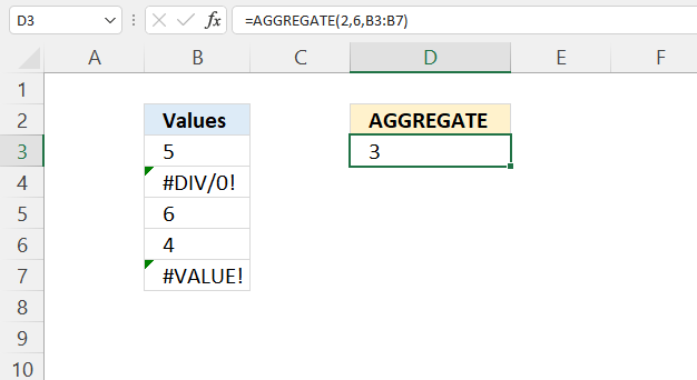 AGGREAGTE function count