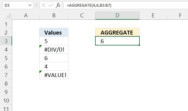 AGGREAGTE function max