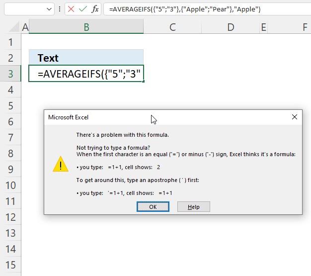 AVERAGEIFS function arrays