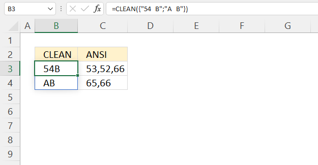 CLEAN function array