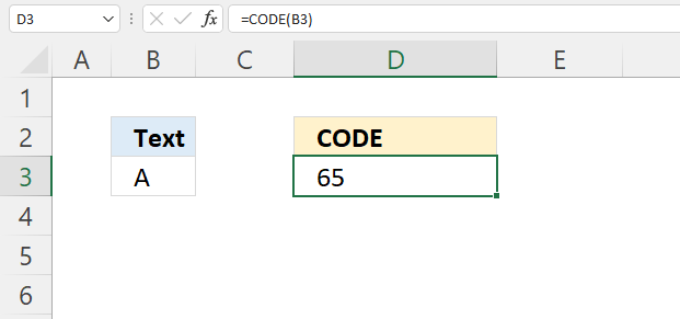 CODE function example
