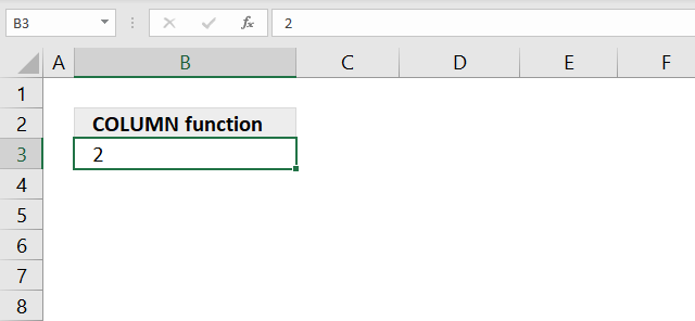 COLUMN function VBA1