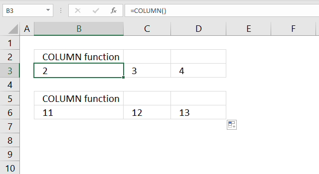 COLUMN function of other columns