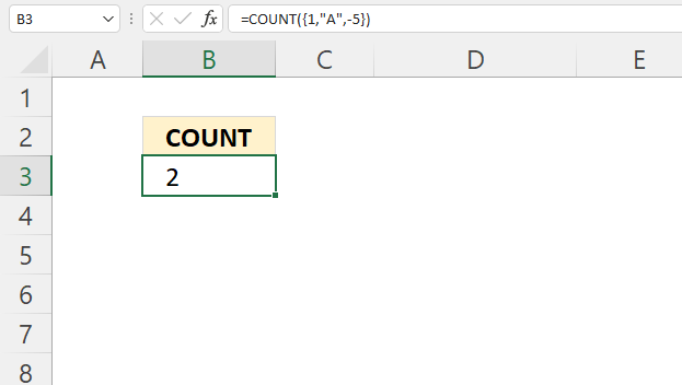 COUNT function array