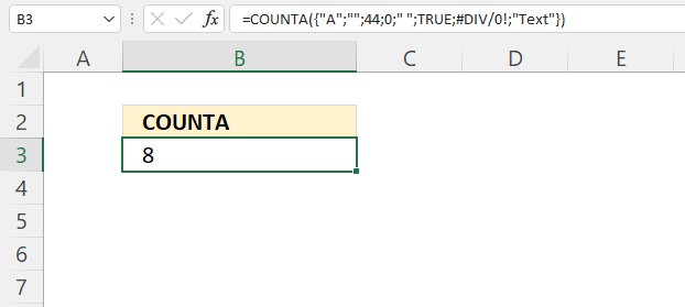 COUNTA function arrays1