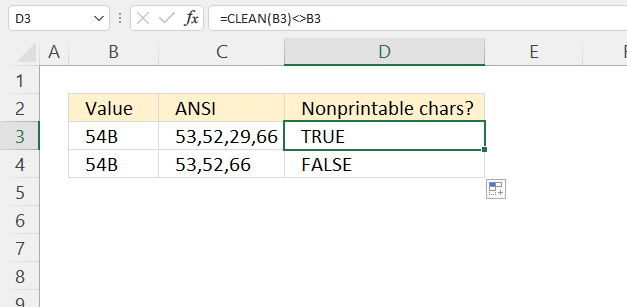 Check if a cell contains nonprintable characters