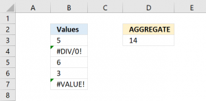 How to use the AGGREGATE function