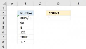 How to use the COUNT function