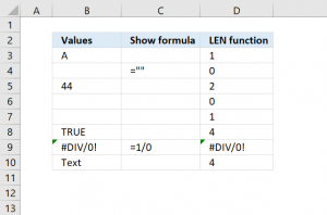 How to use the LEN function