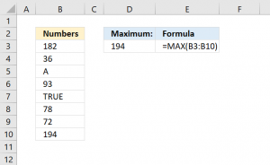 How to use the MAX function