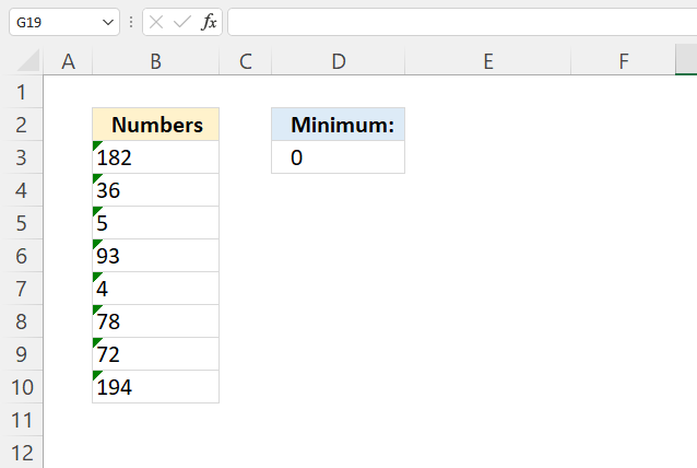 How to use the MIN function stored as text